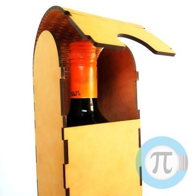 Caja Para Vino Cuadrada Tapa Curva