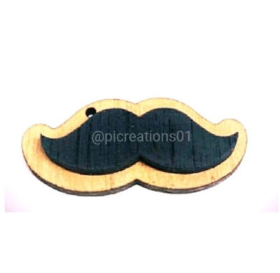 DIJE BIGOTE DOBLE EN MADERA